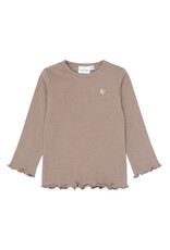 The New Yania Rib Tee Taupe Gray