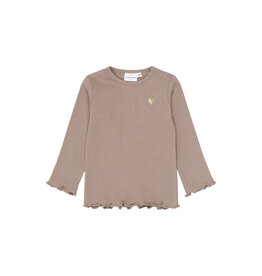 The New Yania Rib Tee Taupe Gray