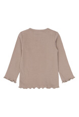 The New Yania Rib Tee Taupe Gray