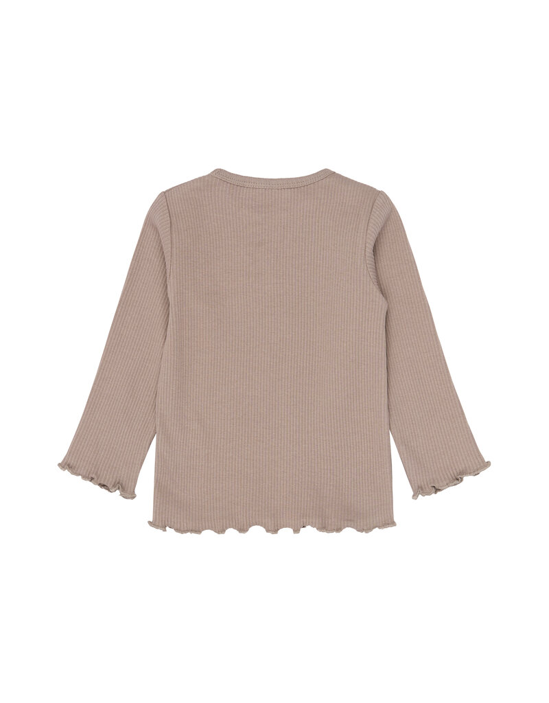 The New Yania Rib Tee Taupe Gray