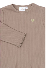 The New Yania Rib Tee Taupe Gray