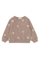 The New Yolie Sweatshirt Taupe Gray Emb.