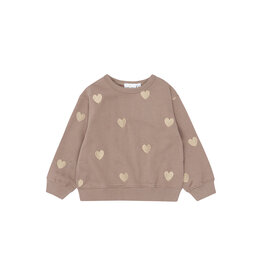 The New Yolie Sweatshirt Taupe Gray Emb.