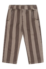 The New Ylas Baggy Pants Taupe Gray Striped