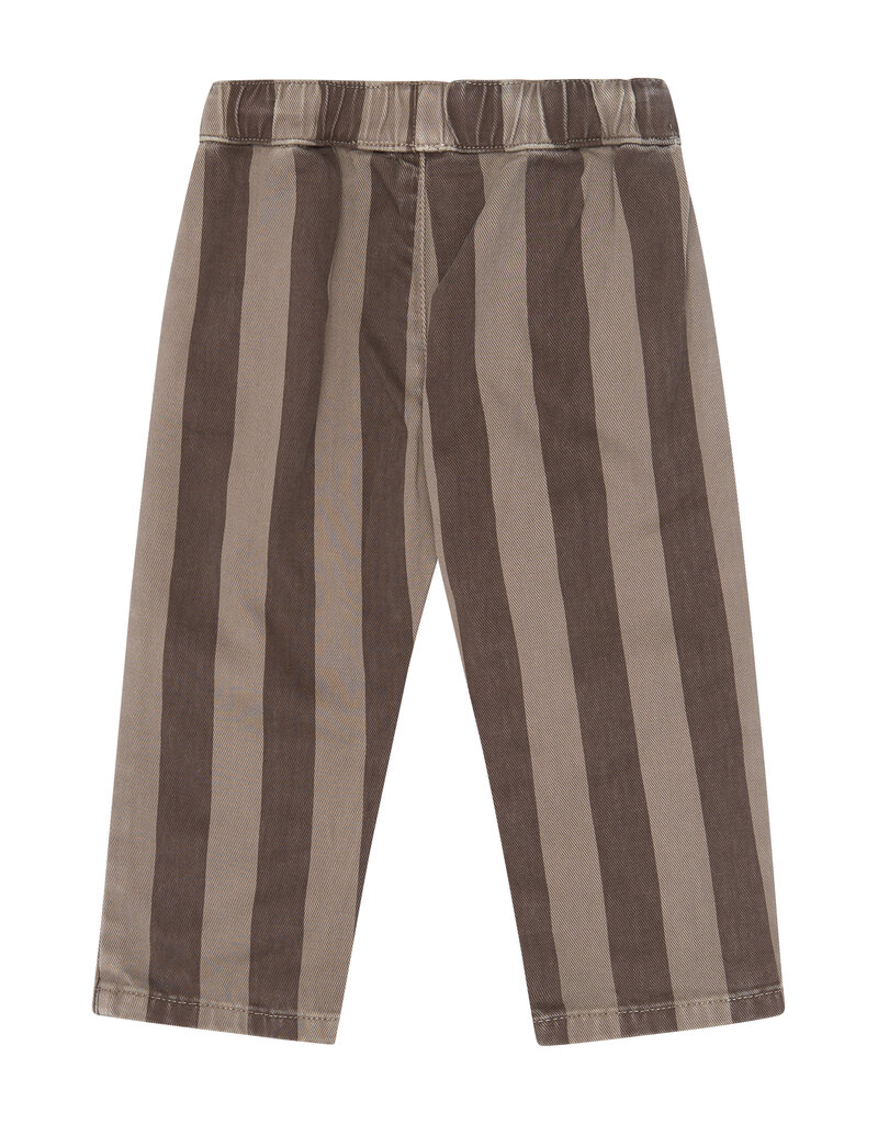 The New Ylas Baggy Pants Taupe Gray Striped