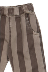 The New Ylas Baggy Pants Taupe Gray Striped