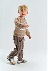 The New Ylas Baggy Pants Taupe Gray Striped