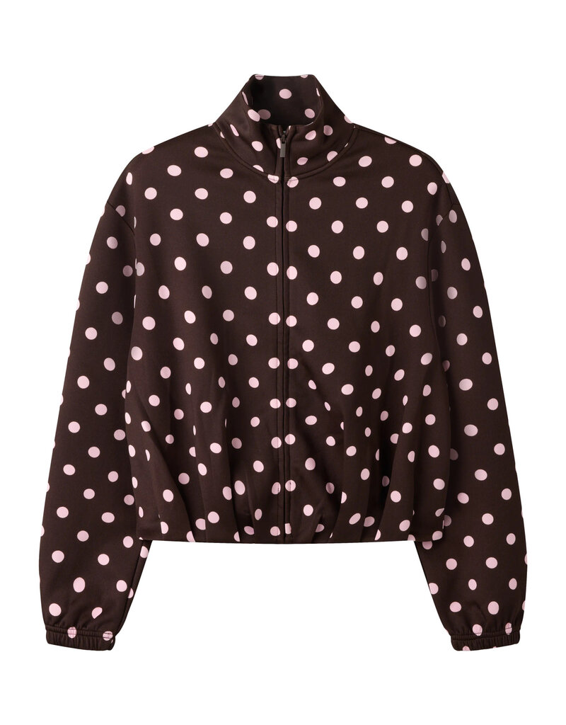 name it Onea Zip Balloon Sweater Coffee Bean