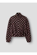 name it Onea Zip Balloon Sweater Coffee Bean