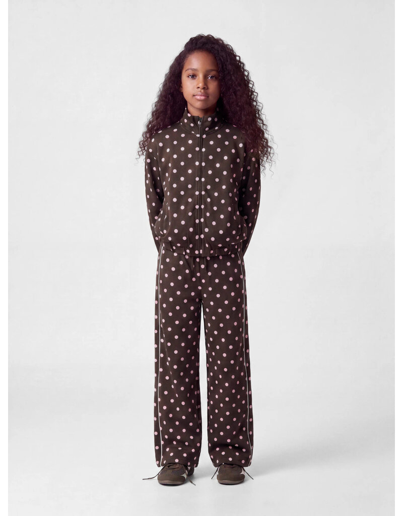 name it Onea Zip Balloon Sweater Coffee Bean