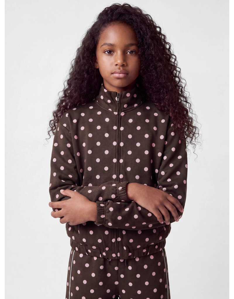 name it Onea Zip Balloon Sweater Coffee Bean