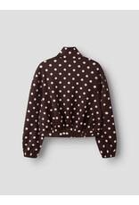 name it Onea Zip Balloon Sweater Coffee Bean