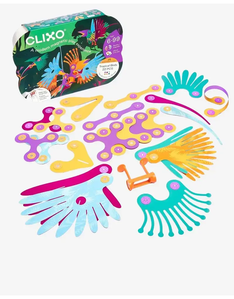 Clixo Tropical Birds Set van 24stuks