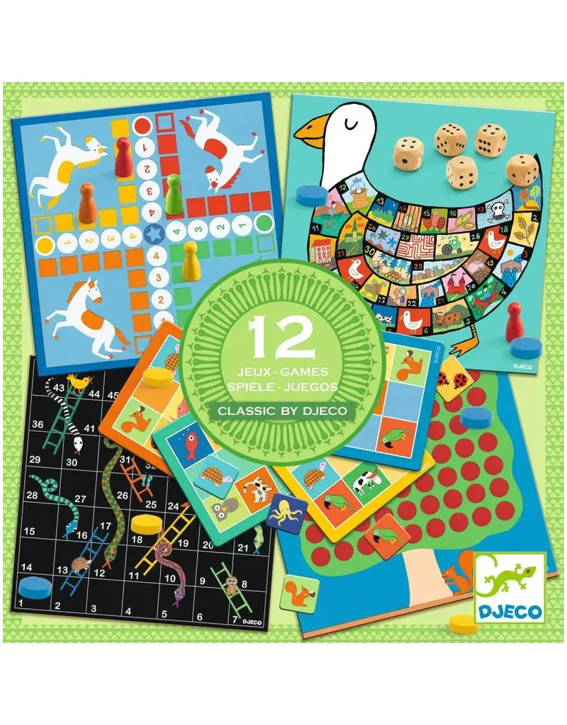 Djeco Classic Game Box 12 Bordspellen