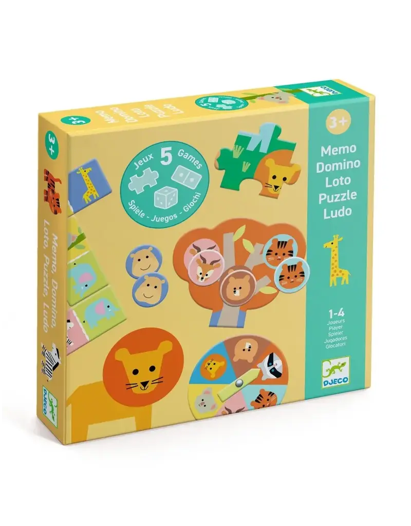 Djeco 5 Spellen - Wilde Dieren