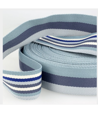 Mediac Tassenband Stripe Double Face Blue