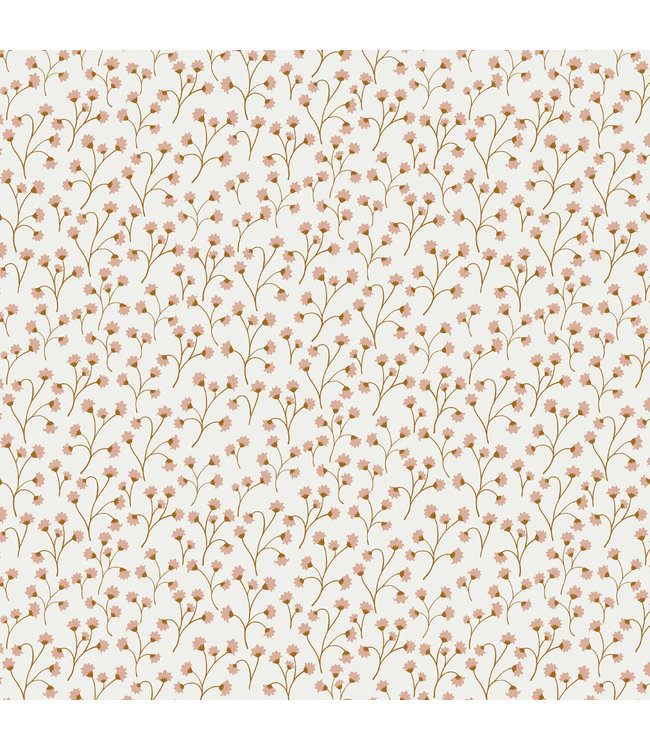 Viscose Radiance Small Flower Ecru