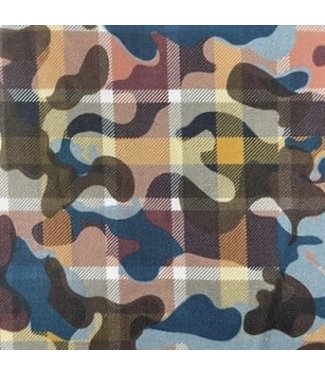 A La Ville Stretchkatoen Multicolor & Camouflage