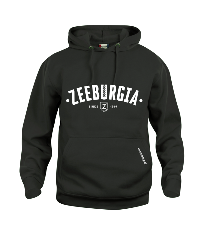 Zeeburgia Hoodie Zwart (5,- cash back voor club)