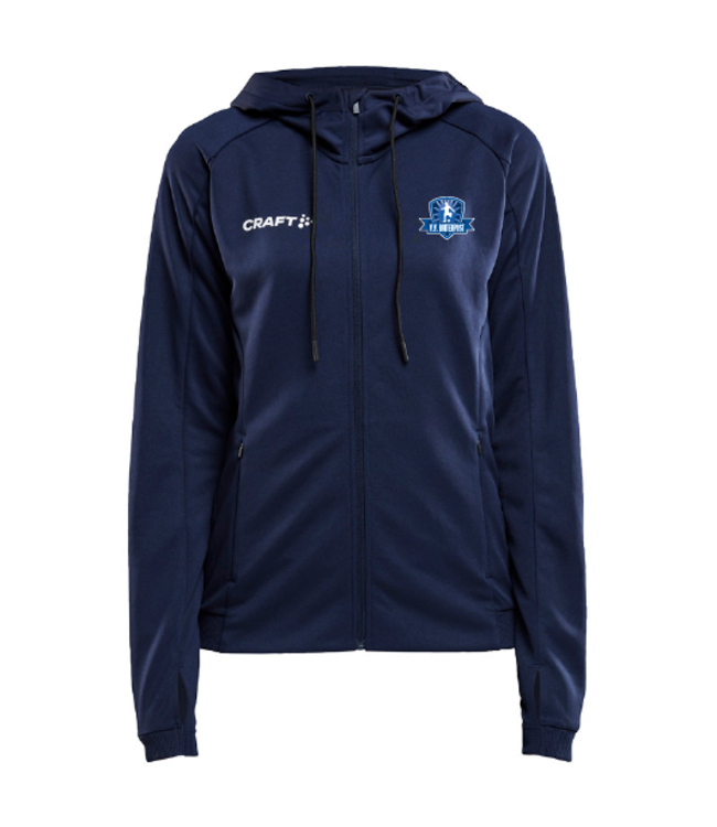 VVB jas met kap dames donkerblauw