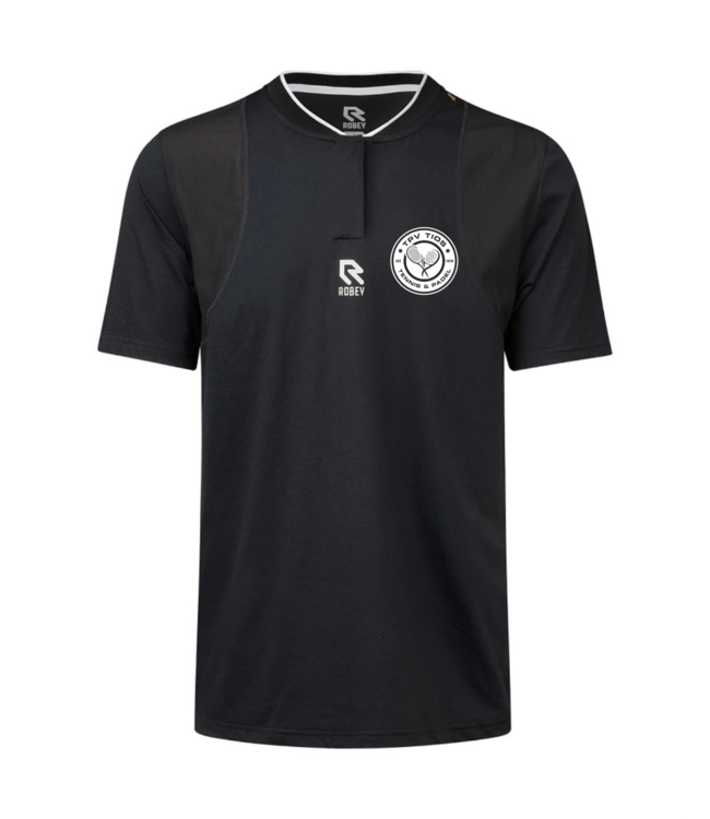TPV TIOS T-shirt Robey Henley Teem zwart