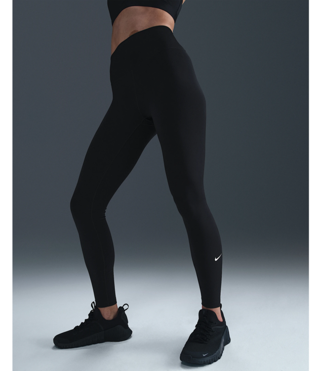 Taekwondo Nike One Lange legging met hoge taille voor dames Donkerblauw