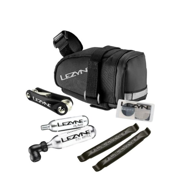 Lezyne M Caddy CO2 Kit zadeltas gevuld