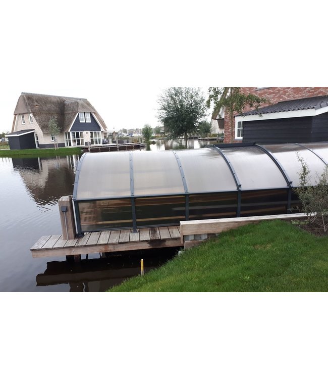 Alumon Boothuis op een vaste steiger