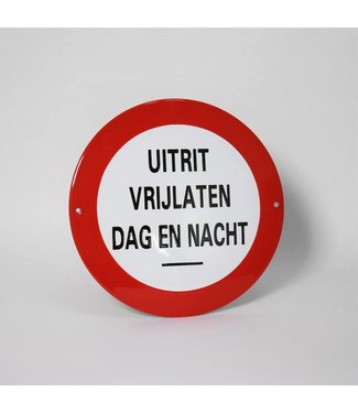 Sign:  Leave The Exit Clear, Day and Night ø 30 cm
