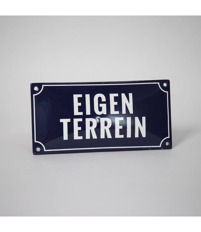 Veiligheidsbord:  Eigen Terrein (20 x 10 cm)