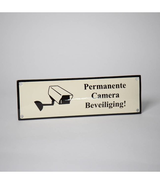 Veiligheidsbord:  Permanente Camera Beveiliging (22 x 7 cm)
