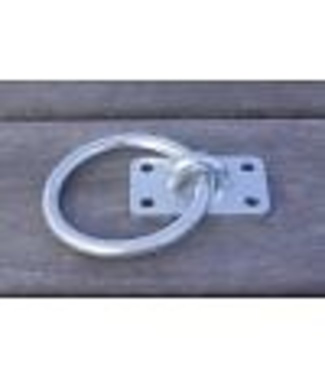 Mooring Ring,  Galvanized - rectangle base plate