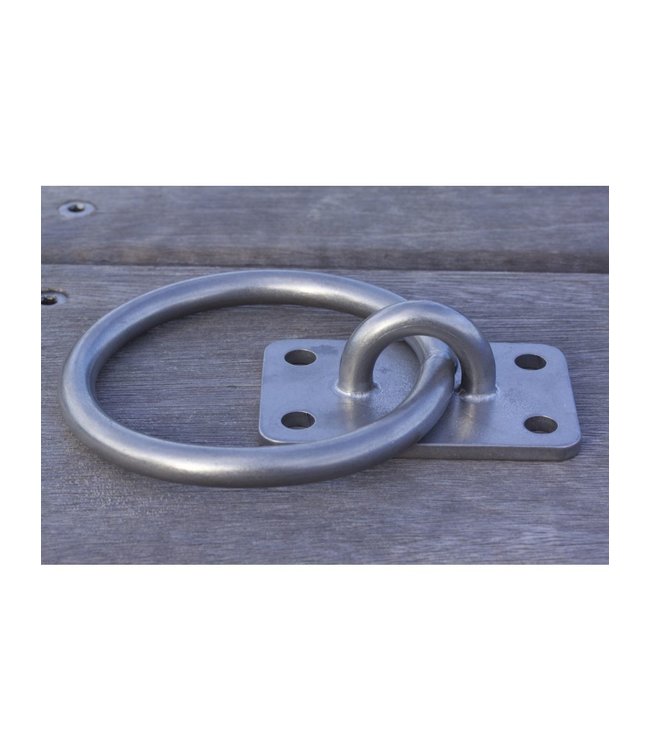 Mooring Ring, Stainless Steel 316 - rectangle base plate