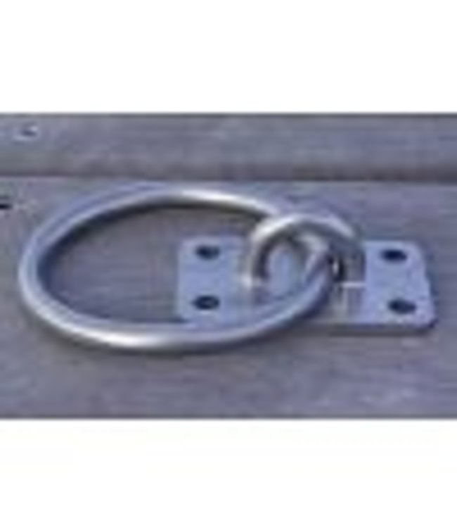 Mooring Ring, Stainless Steel 316 - rectangle base plate