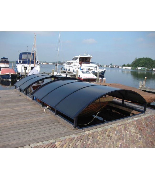 Alumon Boatcover on a jetty