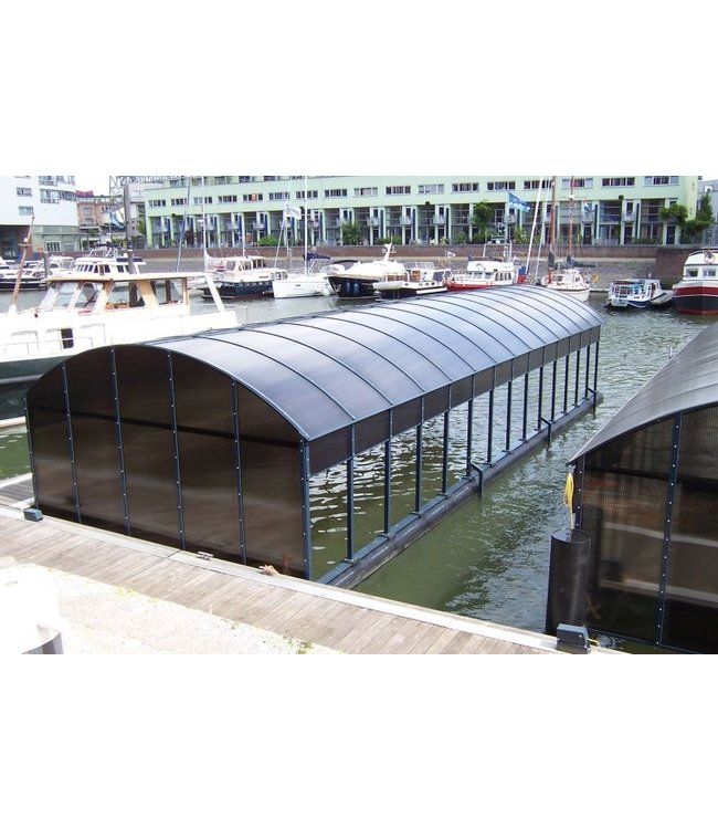 Alumon Bootoverkapping op drijvers (drijvende uitvoering)