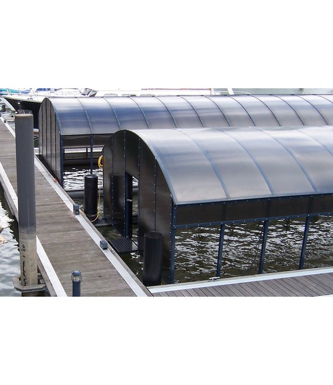 Alumon Bootoverkapping op drijvers (drijvende uitvoering)