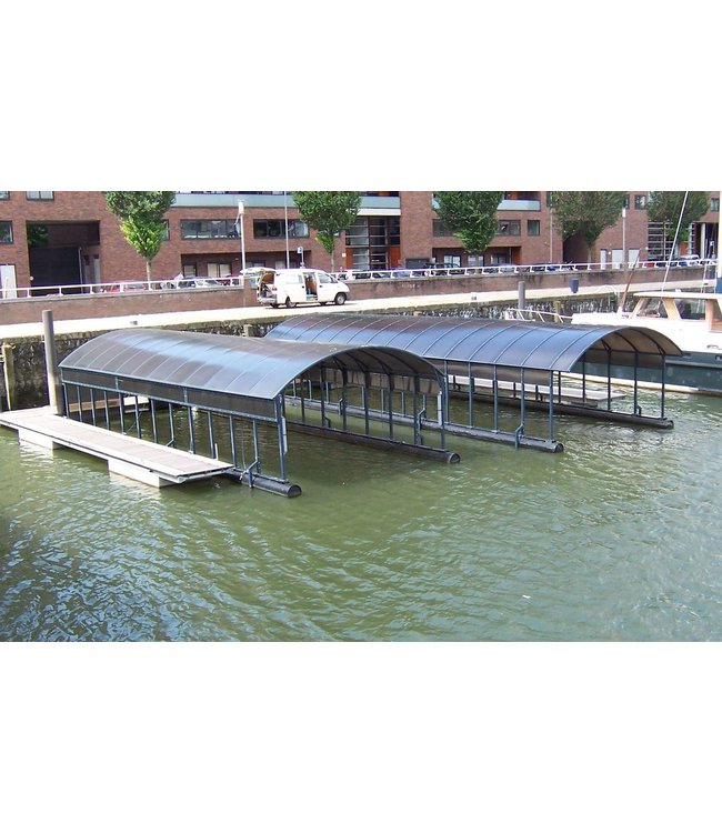 Alumon Bootoverkapping op drijvers (drijvende uitvoering)