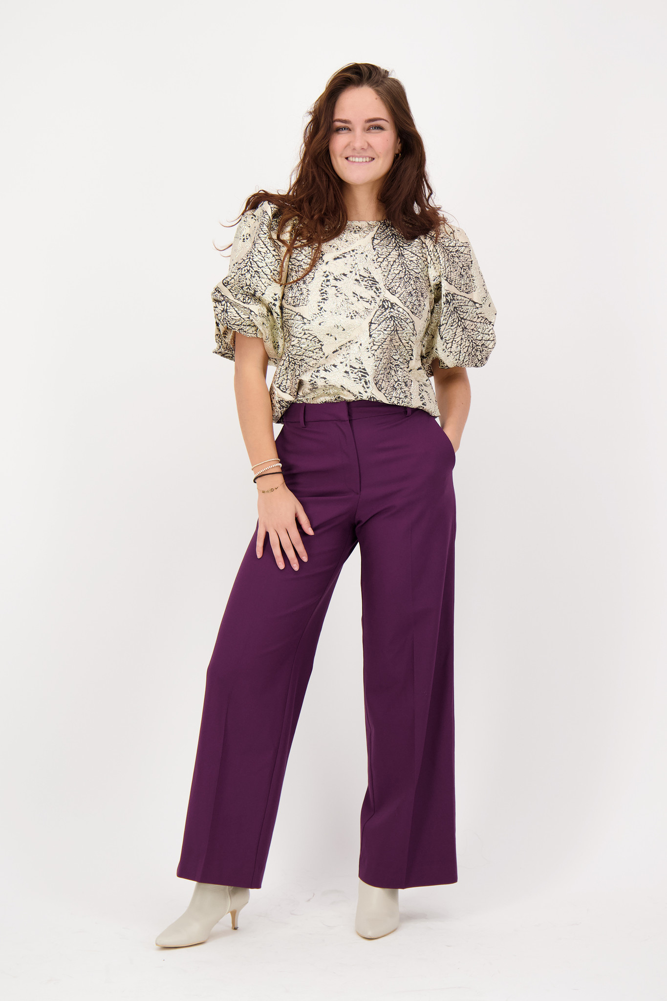 Selected Femme - Eliana Wide Pantalon - Potent Purple