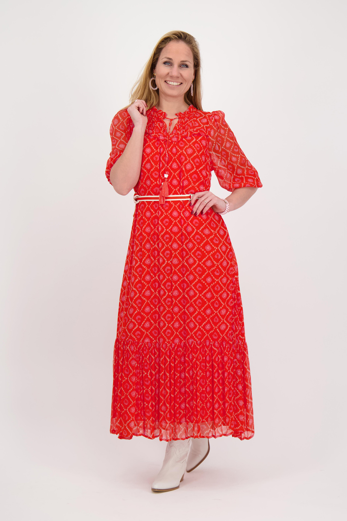 Moliin - Sky Dress - Poinciana Red