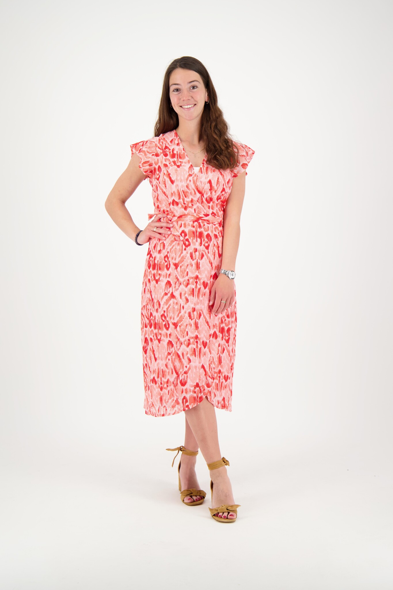 Freebird - Rosy midi dress - Red