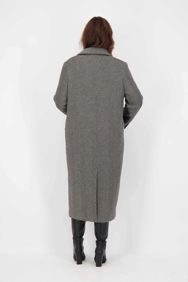 Selected Femme - Victoria Wool Coat - Black/Herringbon