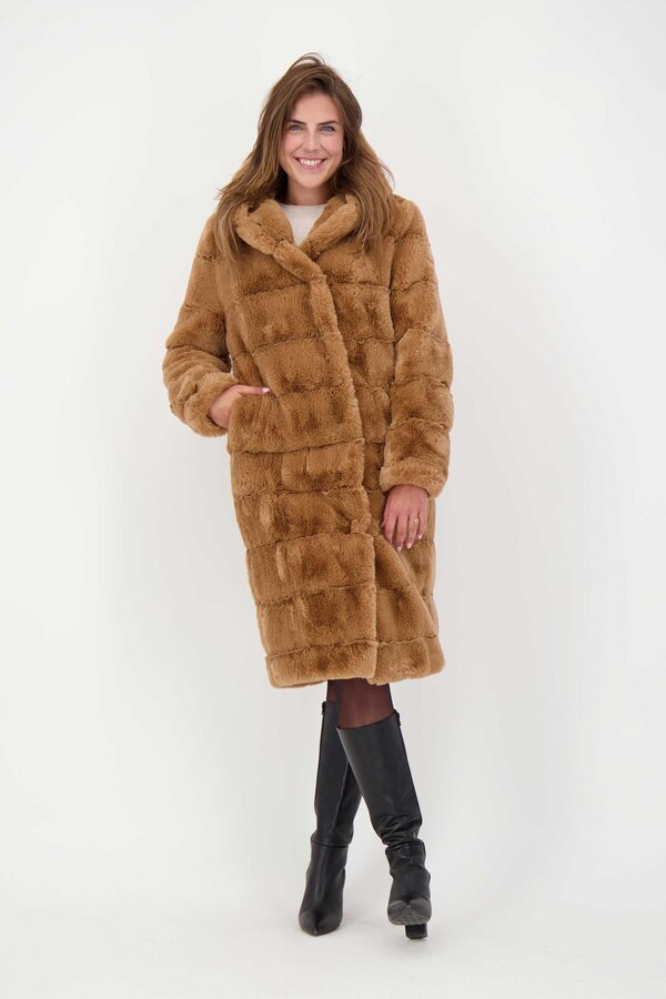 Moscow - Nadjana Faux Fur Coat - Cinnamon Solid