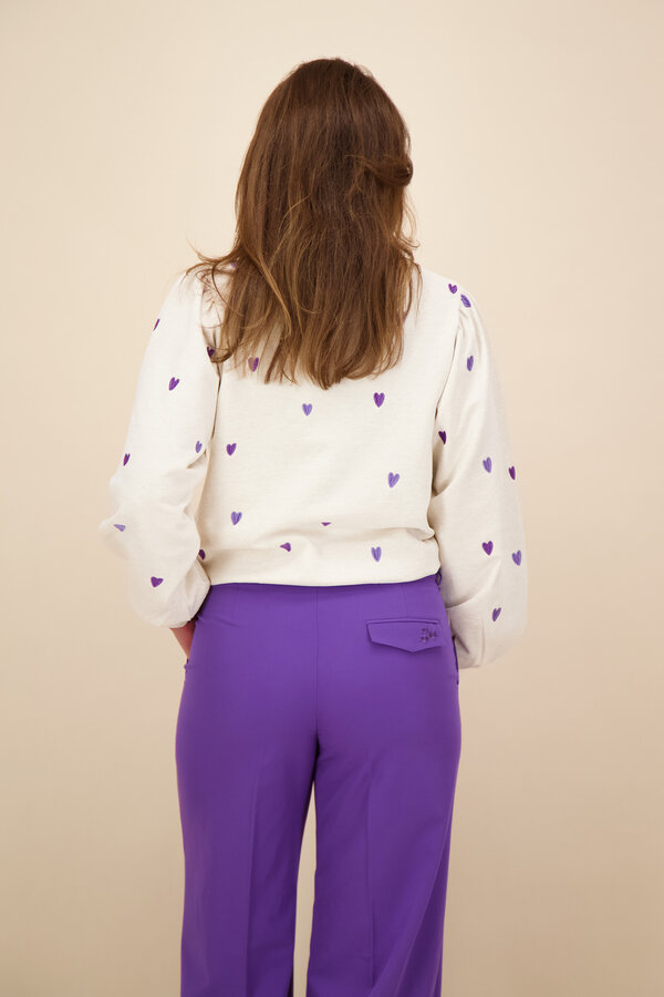 Fabienne Chapot - Dina Sweater - Oatmeal/Purple