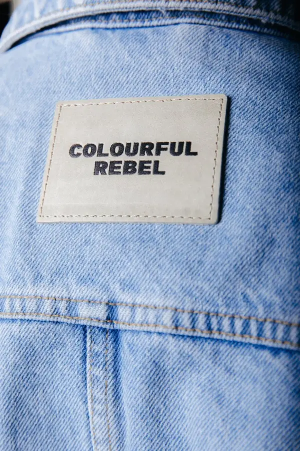 Colourful Rebel - Ornel Cropped Denim Jacket - Light Blue Denim
