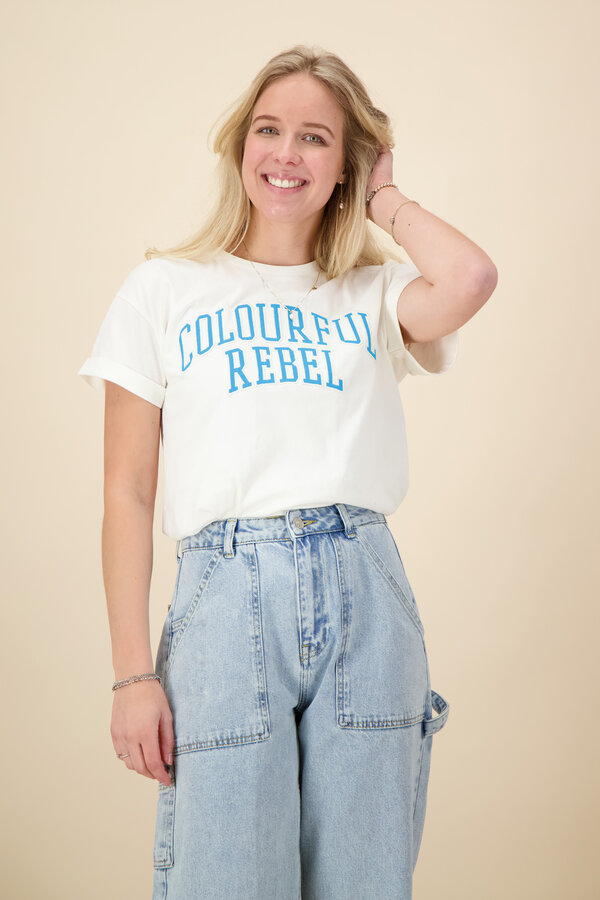 Colourful Rebel - Patch Boxy Tee - Off White