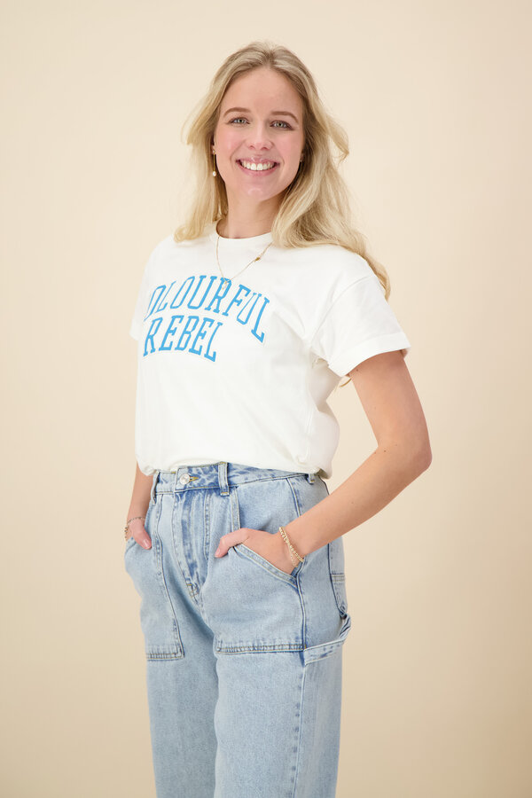 Colourful Rebel - Patch Boxy Tee - Off White