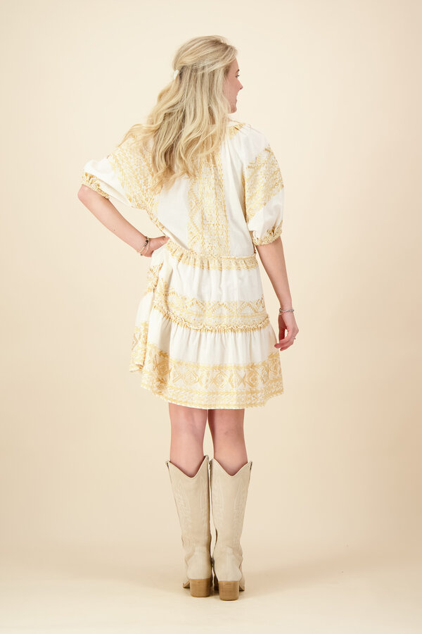 Greek Archaic Kori - Blouse Dress - Natural/Gold