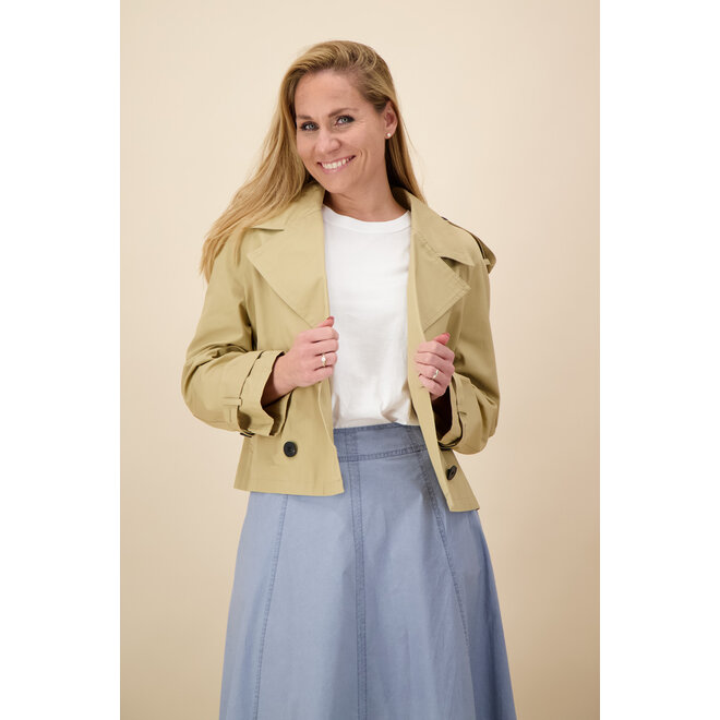 Studio AR by Arma - Samora Cropped Trenchcoat - Beige