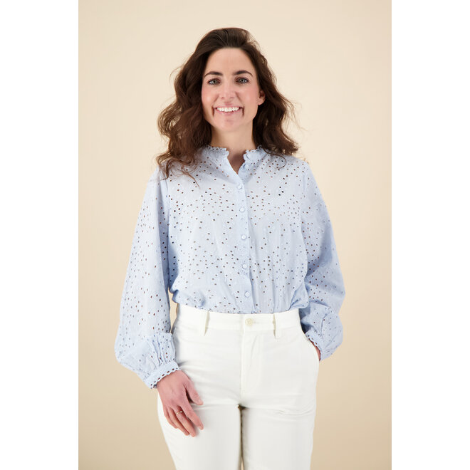 Selected Femme - Shirt Noos Broderie - Cashmere Blue